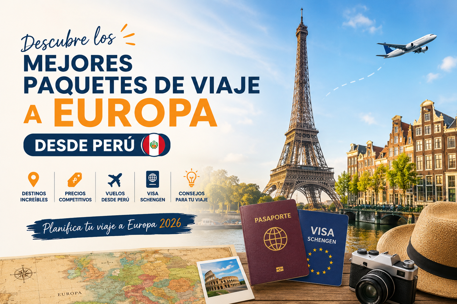 En este momento estás viendo Paquetes de Viaje a Europa desde Perú — Guía Completa 2026